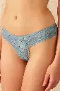 Low Waist Bikini Panty in Powder Blue - Lace