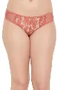 Low Waist Bikini Panty in Coral Orange - Lace