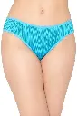 Low Waist Printed Bikini Panty in Turquoise Blue