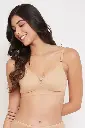 Non-Padded Non-Wired Full Coverage T-shirt Bra in Nude Colour - Cotton