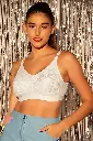 Non-Padded Non-Wired Full Figure Bra in White - Cotton