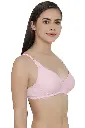 Non-Padded Non-Wired Full Coverage Bra with Double Layered Cups - Cotton Rich