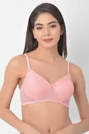 ROUGELIEBEN Padded Non Wired Full Cup Multiway T-shirt Bra in Baby Pink
