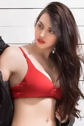Non-Padded Non-Wired Full Coverage Bra with Double Layered Cups In Red - Cotton Rich